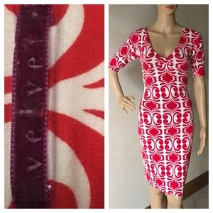 Gorgeous Velvet brand red and white dress